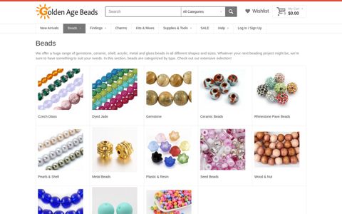 Beads for sale - Golden Age Beads