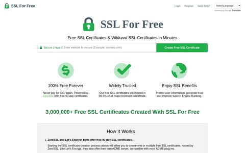 SSL For Free - Free SSL Certificates in Minutes