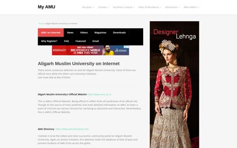 Aligarh Muslim University on Internet | My AMU