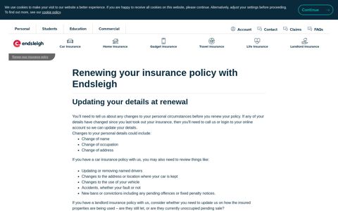 How to Renew Your Policy with Endsleigh | Endsleigh