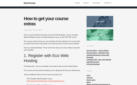 How to get your course extras - Rob Percival