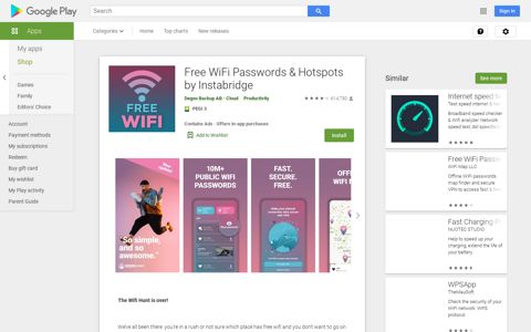 Free WiFi Passwords & Hotspots by Instabridge - Apps on ...