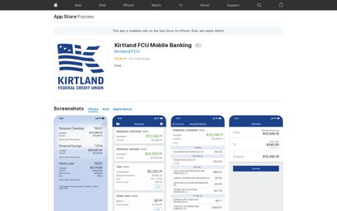 ‎Kirtland FCU Mobile Banking on the App Store