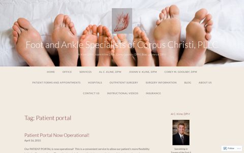 Patient portal – Foot and Ankle Specialists of Corpus Christi ...