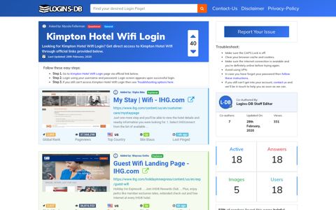 Kimpton Hotel Wifi Login - Logins-DB