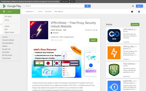 VPN Infinite – Free Proxy, Security Unlock Website - Apps on ...