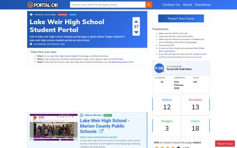 Lake Weir High School Student Portal