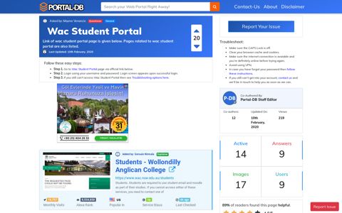 Wac Student Portal