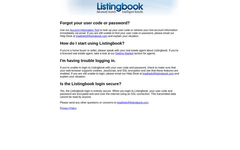 Need Help? - Listingbook.com