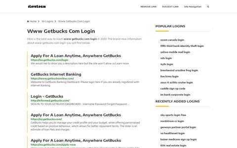 Www Getbucks Com Login ❤️ One Click Access - iLoveLogin