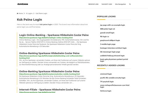 Ksk Peine Login ❤️ One Click Access - iLoveLogin