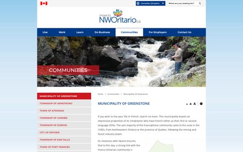Municipality Of Greenstone - Immigration Northwestern Ontario