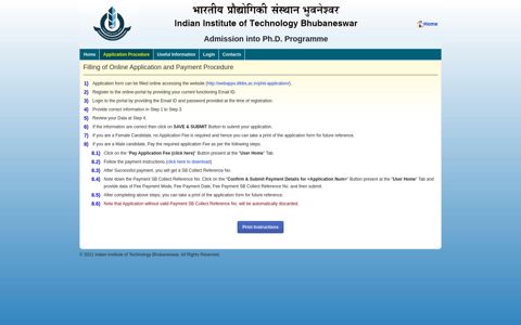 Filling of Online Application and Payment Procedure - IIT ...