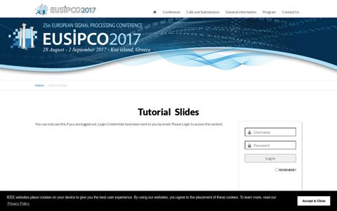 Tutorial Slides « EUSIPCO 2017