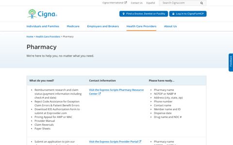 Pharmacy Resources | Cigna