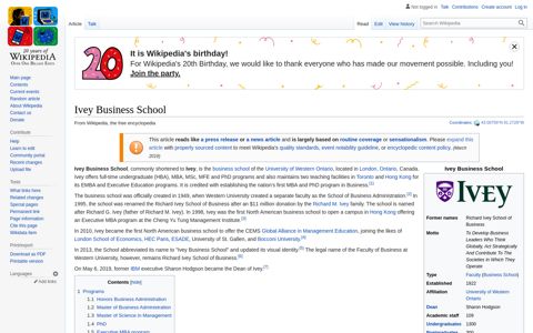 Ivey Business School - Wikipedia