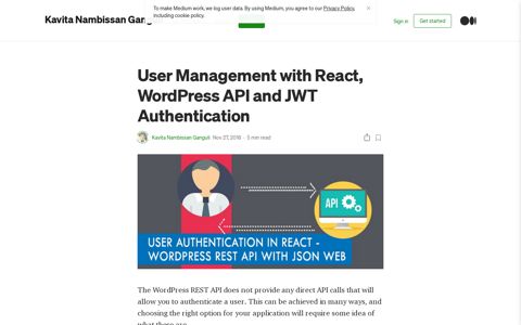 User Management with React, WordPress API and JWT ...