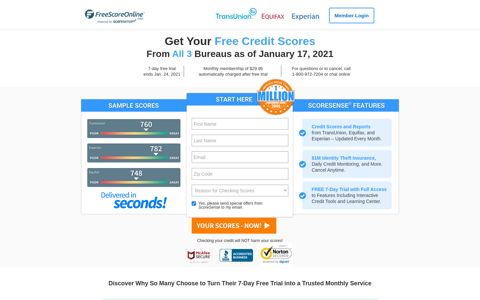 Get your FREE Credit Scores
