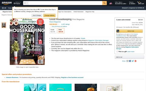 Good Housekeeping: Amazon.com: Magazines