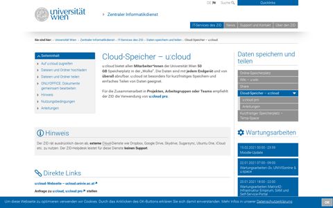 Cloud-Speicher – u:cloud - Zentraler Informatikdienst