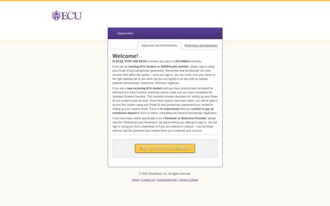 Sign In - ECUAWard Scholarship Portal