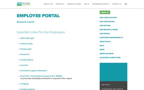 Employee Portal - Noble