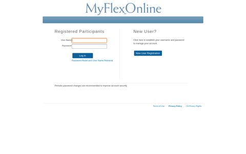 MyFlexOnline | Log In | Welcome