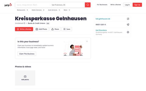 Kreissparkasse Gelnhausen - Banks & Credit Unions ... - Yelp