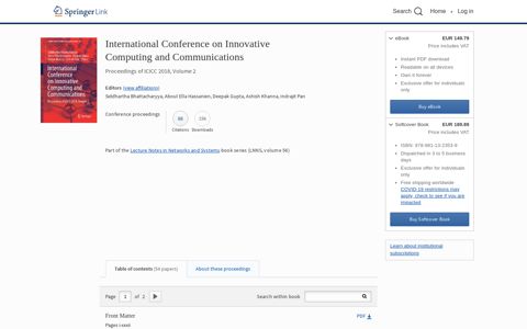 International Conference on Innovative Computing and ...