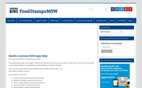 Health-e-Arizona PLUS Login Help - Food Stamps Now