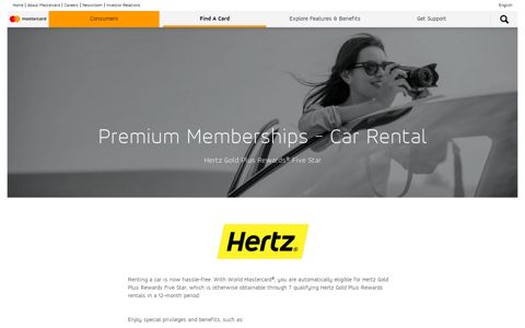 Hertz Benefit - Mastercard South Africa