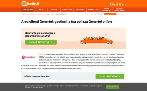 Area clienti Genertel online | Facile.it