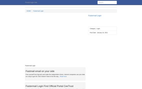 Fastermail Login | Instans Login - Portal login link
