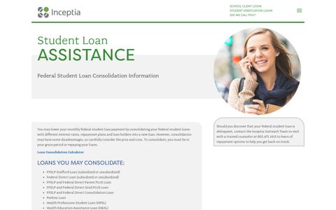 Federal Student Loan Consolidation Information - Inceptia