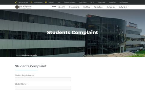 Students Complaint - Iqra National University