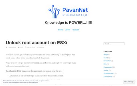 Unlock root account on ESXi – Knowledge is POWER…!!!!!