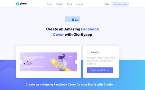 Template Size Page: Facebook Cover - Glorify - Glorify