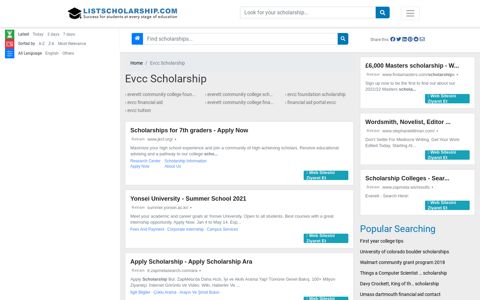 Evcc Scholarship