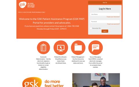 GSK Patient Assistance Program Portal
