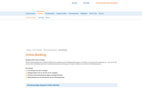 Online-Banking für Privatkunden - Volksbank Mittelhessen eG
