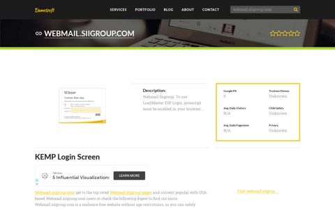Welcome to Webmail.siigroup.com - KEMP Login Screen