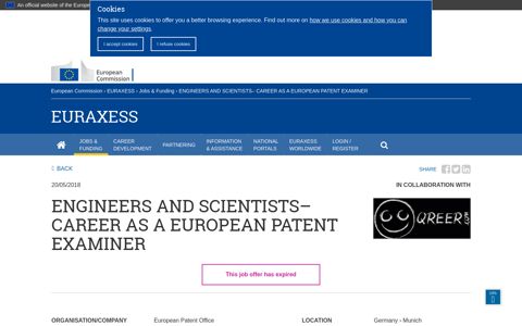 ENGINEERS AND SCIENTISTS– CAREER AS A EUROPEAN ...