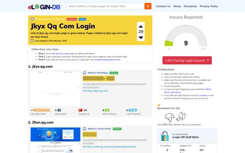 Jkyx Qq Com Login - A database full of login pages from all ...