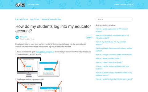 How do my students log into my educator account? – Epic ...