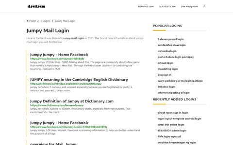 Jumpy Mail Login ❤️ One Click Access