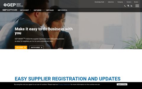 Supplier Registration and Updates | GEP