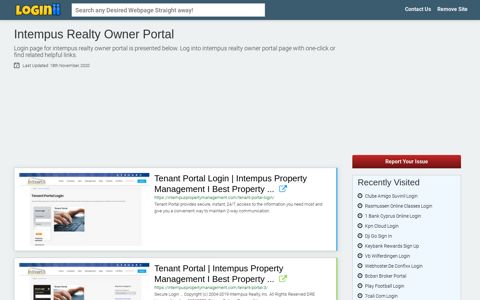 Intempus Realty Owner Portal - Loginii.com