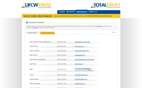 Welcome Providers - Ufcw Trust