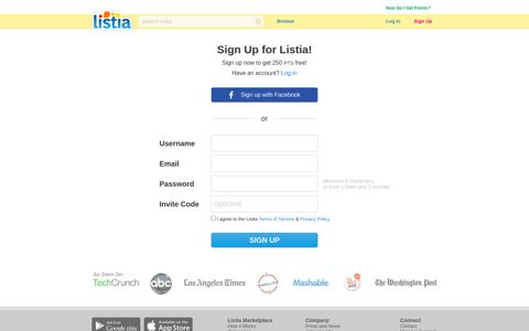 Sign up and get 250 PTS free - Listia.com Auctions for Free Stuff