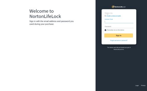 Sign In - Official Site | Norton Account Sign In & Set Up